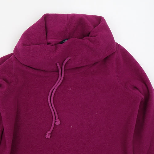 Lands End Womens Pink  Polyester Pullover Sweatshirt Size S  Pullover
