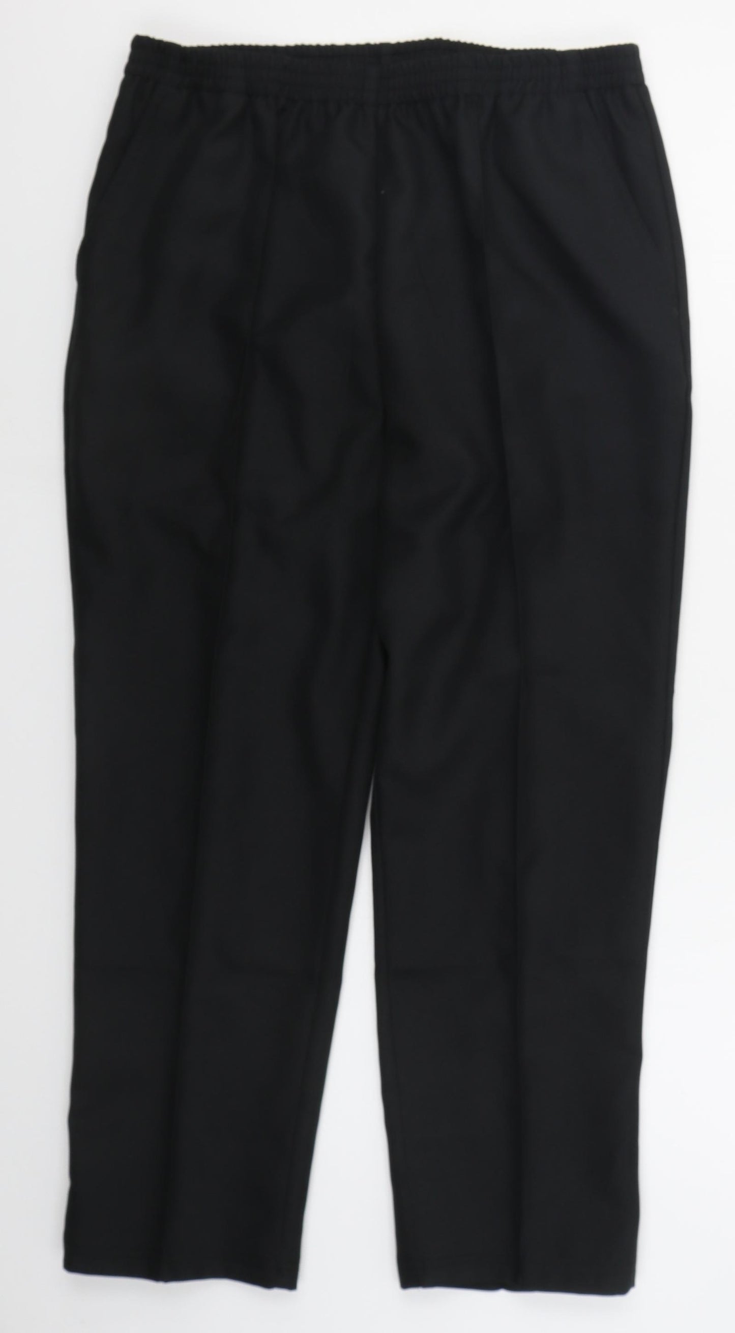 Damart Womens Black  Polyester Trousers  Size 14 L25 in Regular