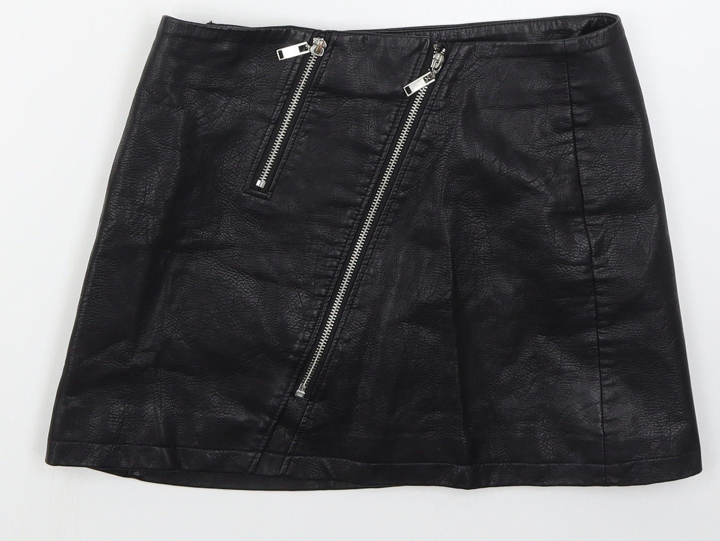 Light Before Dark Womens Black  Polyester Mini Skirt Size M   Zip