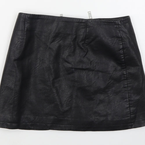Light Before Dark Womens Black  Polyester Mini Skirt Size M   Zip
