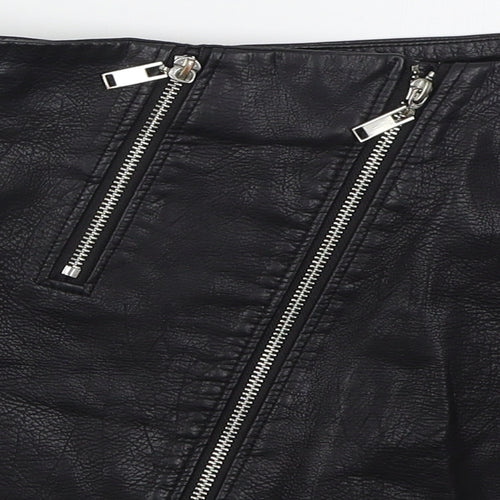 Light Before Dark Womens Black  Polyester Mini Skirt Size M   Zip