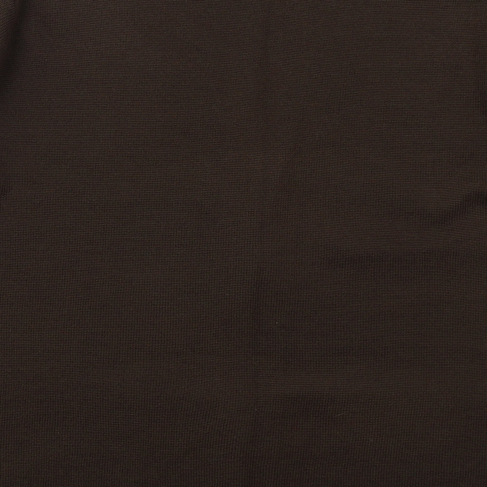 Damart Womens Brown V-Neck  Acrylic Cardigan Jumper Size 16