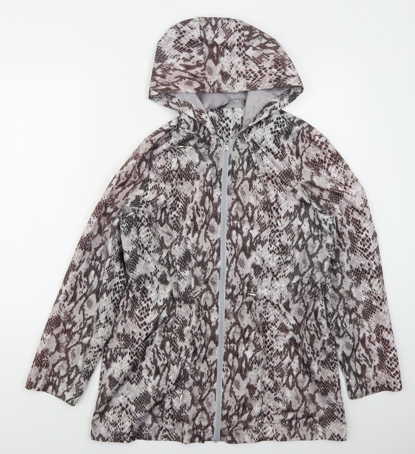 Bonmarché Womens Brown Animal Print  Jacket  Size 10  Zip
