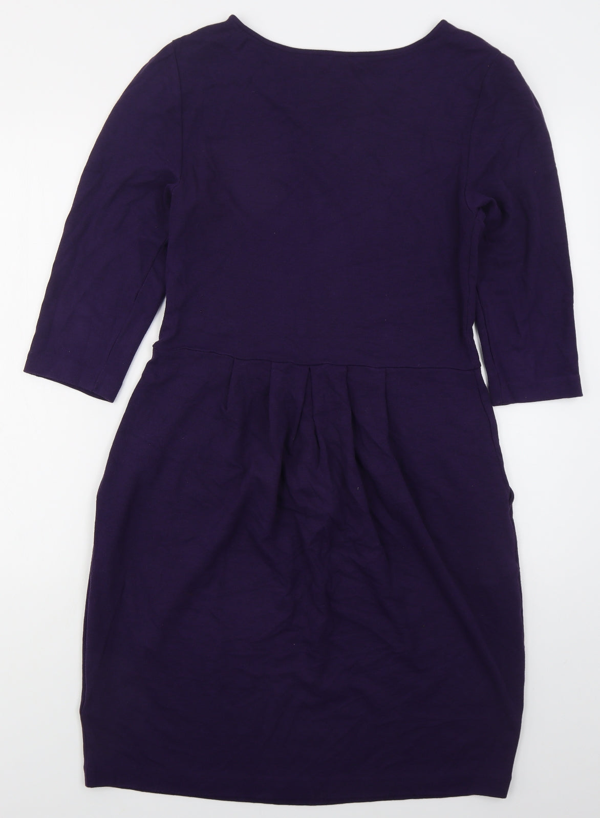 Jaeger Womens Purple  Viscose A-Line  Size 12  Boat Neck Pullover