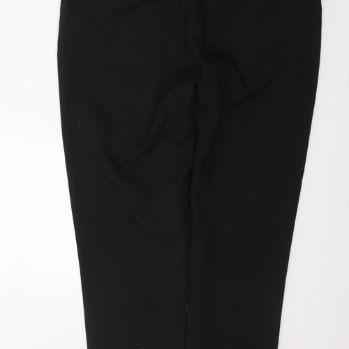 NEXT Womens Black  Polyester Trousers  Size 10 L26 in Regular Button