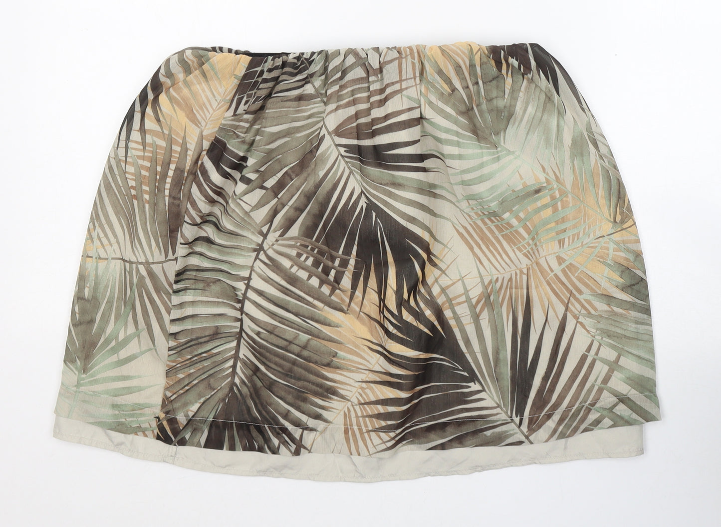 H&M Womens Multicoloured Geometric Polyester Swing Skirt Size 10