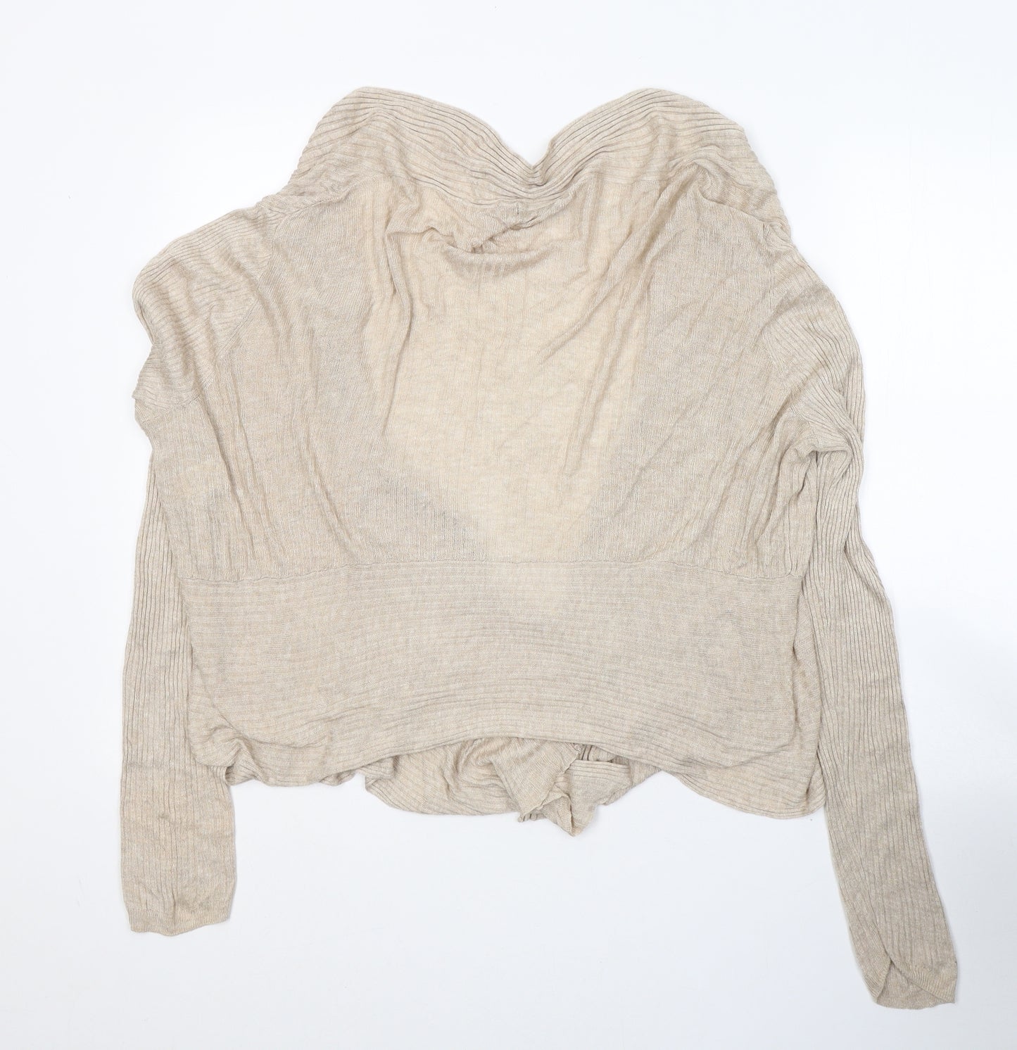 F&F Womens Beige V-Neck  Viscose Cardigan Jumper Size 20