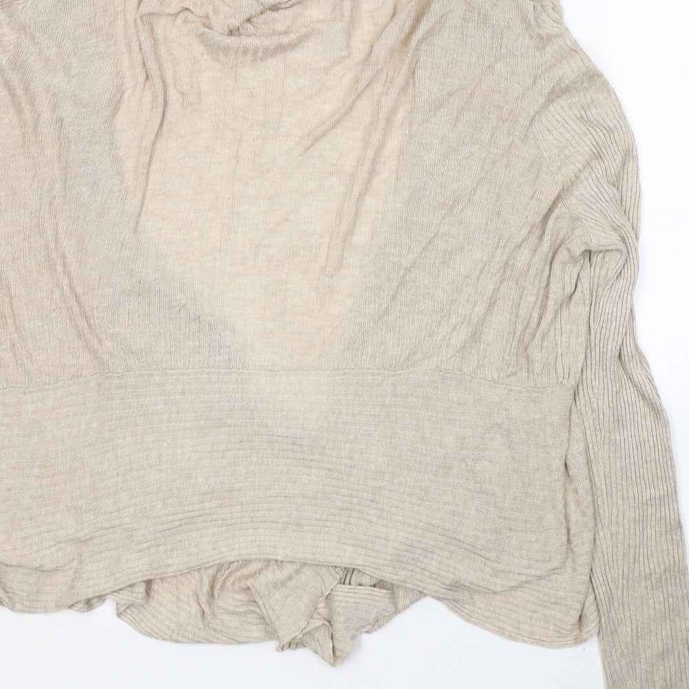 F&F Womens Beige V-Neck  Viscose Cardigan Jumper Size 20