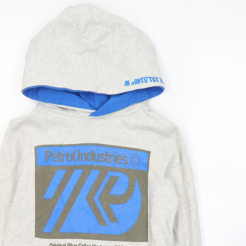 Petrol Industries Boys Grey  Cotton Pullover Hoodie Size 9-10 Years  Pullover - Original