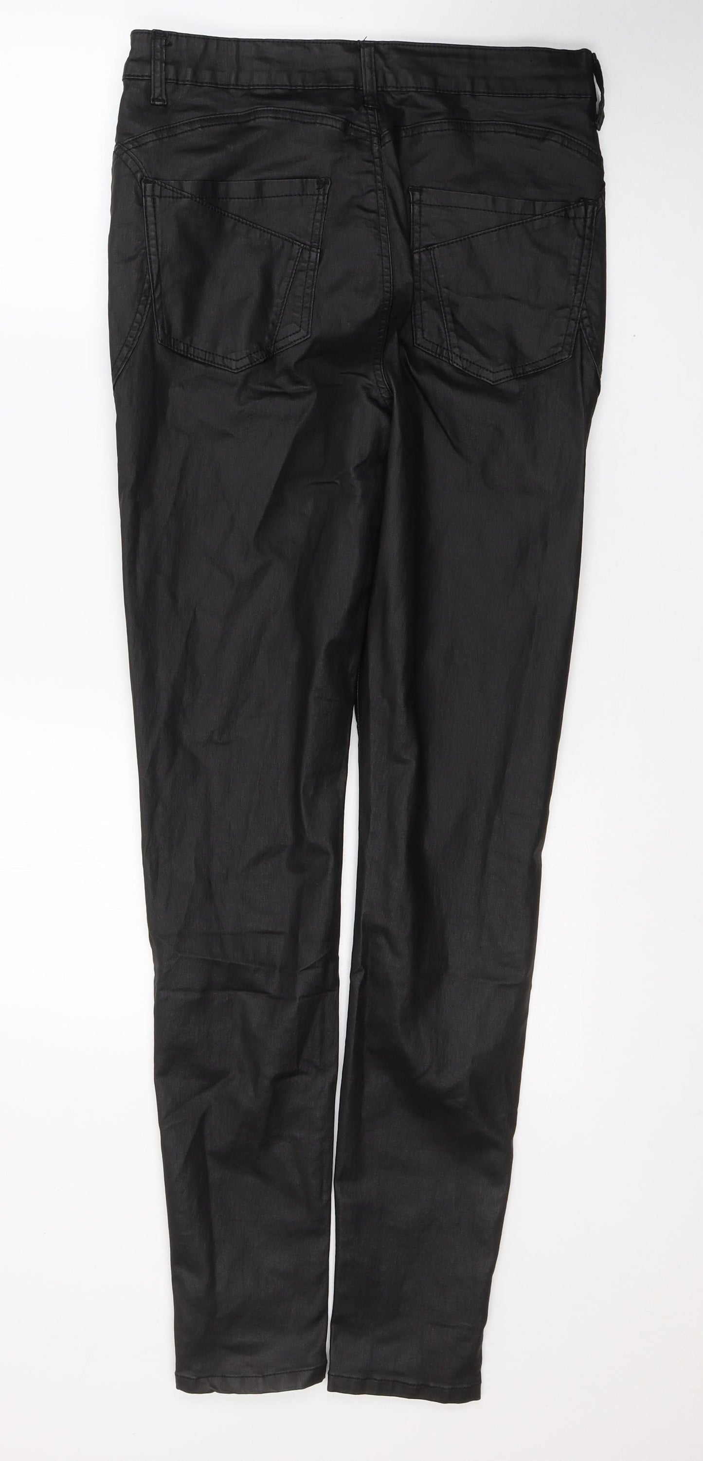In the Style Womens Black  Polyethylene Skinny Jeans Size 12 L32 in Regular Button