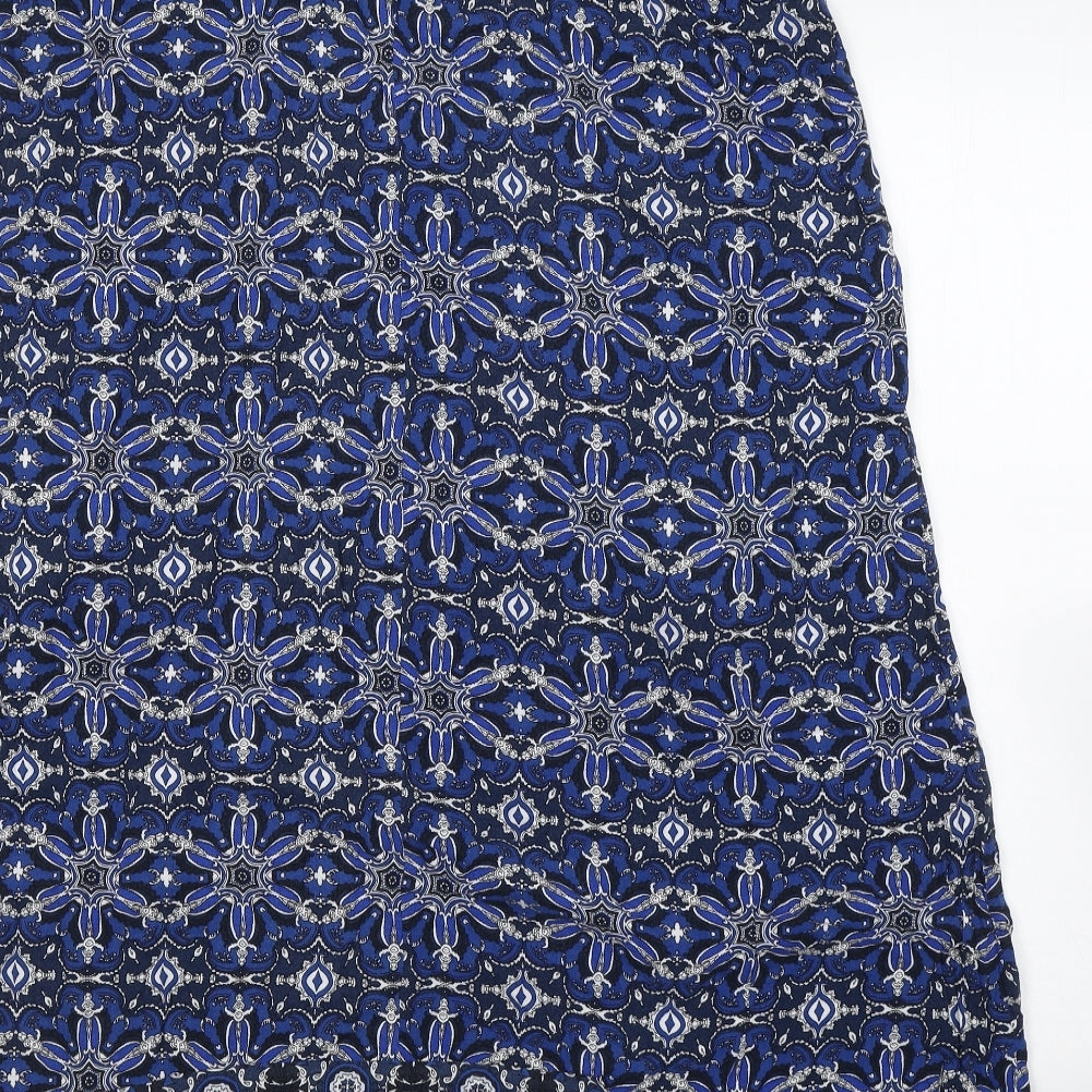 George  Womens Blue Geometric Viscose Tank Dress  Size 20  Round Neck Pullover