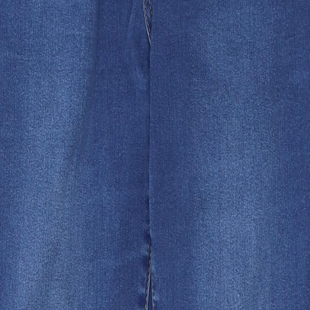 New Look Womens Blue  Cotton Skinny Jeans Size 10 L28 in Slim Button