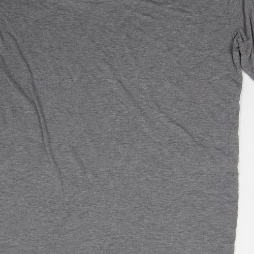 NEXT Womens Grey  Cotton Basic T-Shirt Size 12 Round Neck