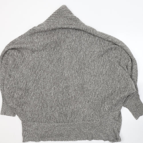 South Womens Grey V-Neck  Acrylic Cardigan Jumper Size 18