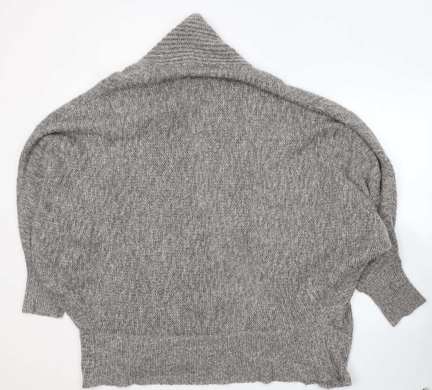 South Womens Grey V-Neck  Acrylic Cardigan Jumper Size 18