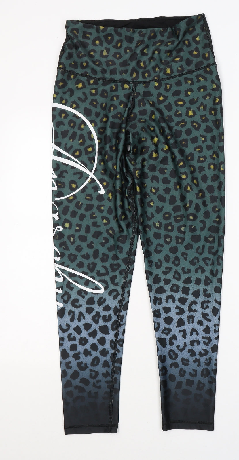 Anarchy Womens Green Animal Print Polyester Compression Leggings Size XL L28 in Regular Pullover
