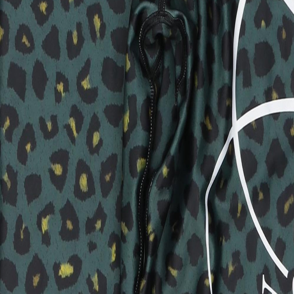 Anarchy Womens Green Animal Print Polyester Compression Leggings Size XL L28 in Regular Pullover