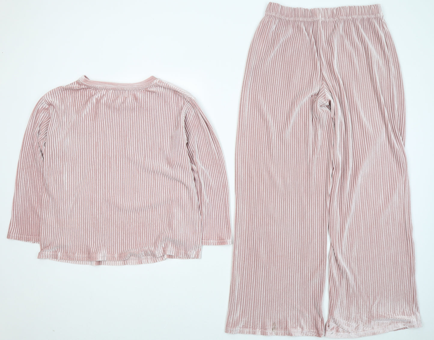 F&F Womens Pink Solid Polyester Cami Lounge Set Size 12