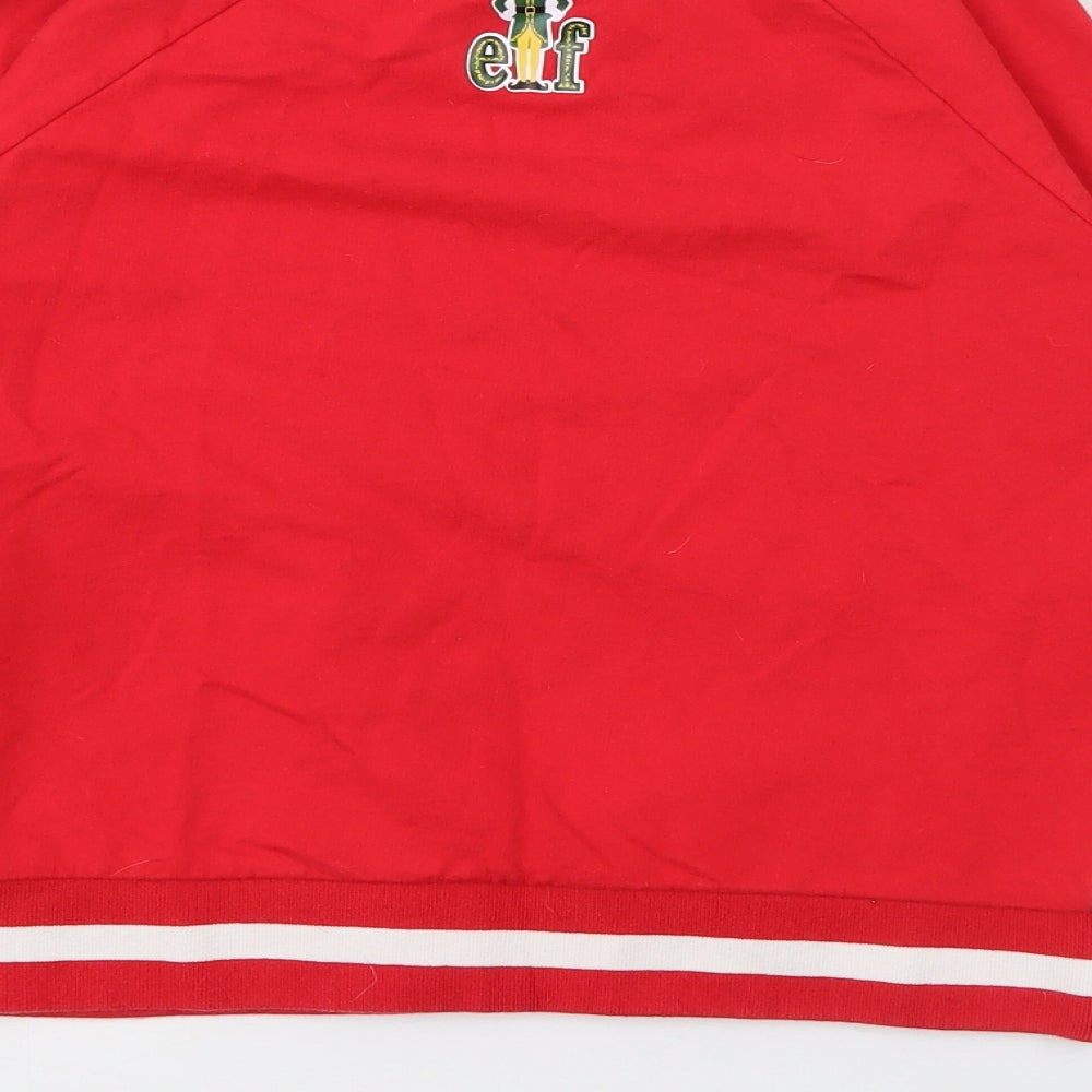 M&Co Boys Red Polka Dot Polyester Pullover Sweatshirt Size 11-12 Years   - Elf