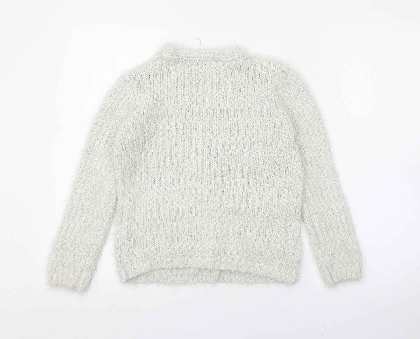 George Girls Ivory V-Neck  Polyester Cardigan Jumper Size 8-9 Years