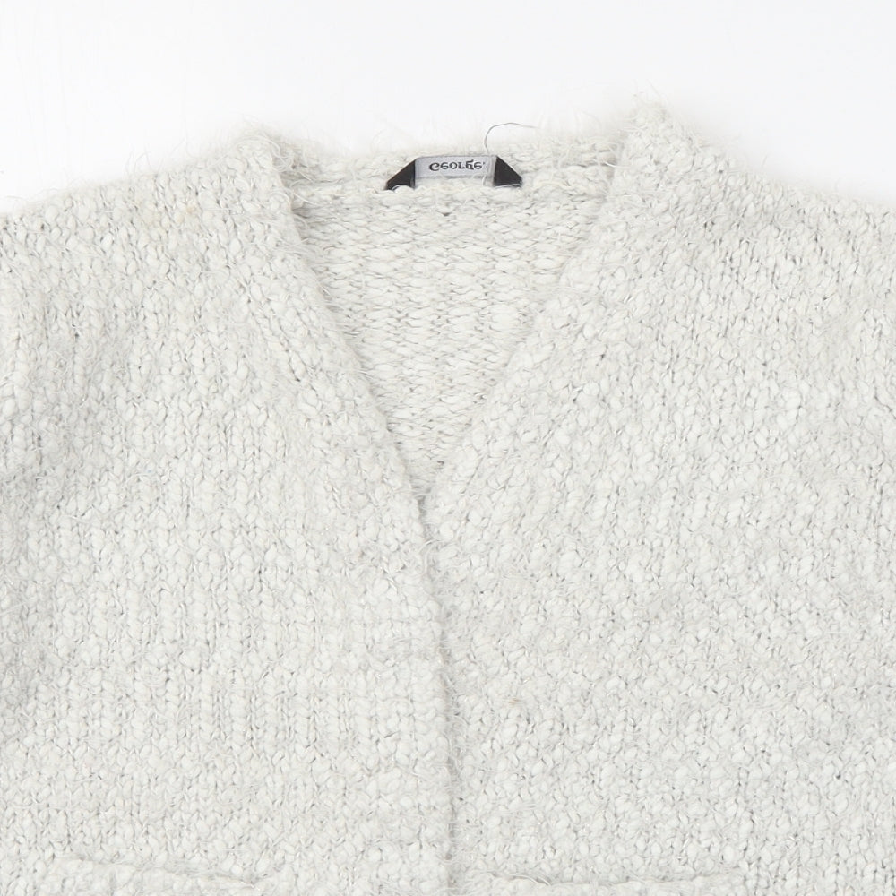 George Girls Ivory V-Neck  Polyester Cardigan Jumper Size 8-9 Years