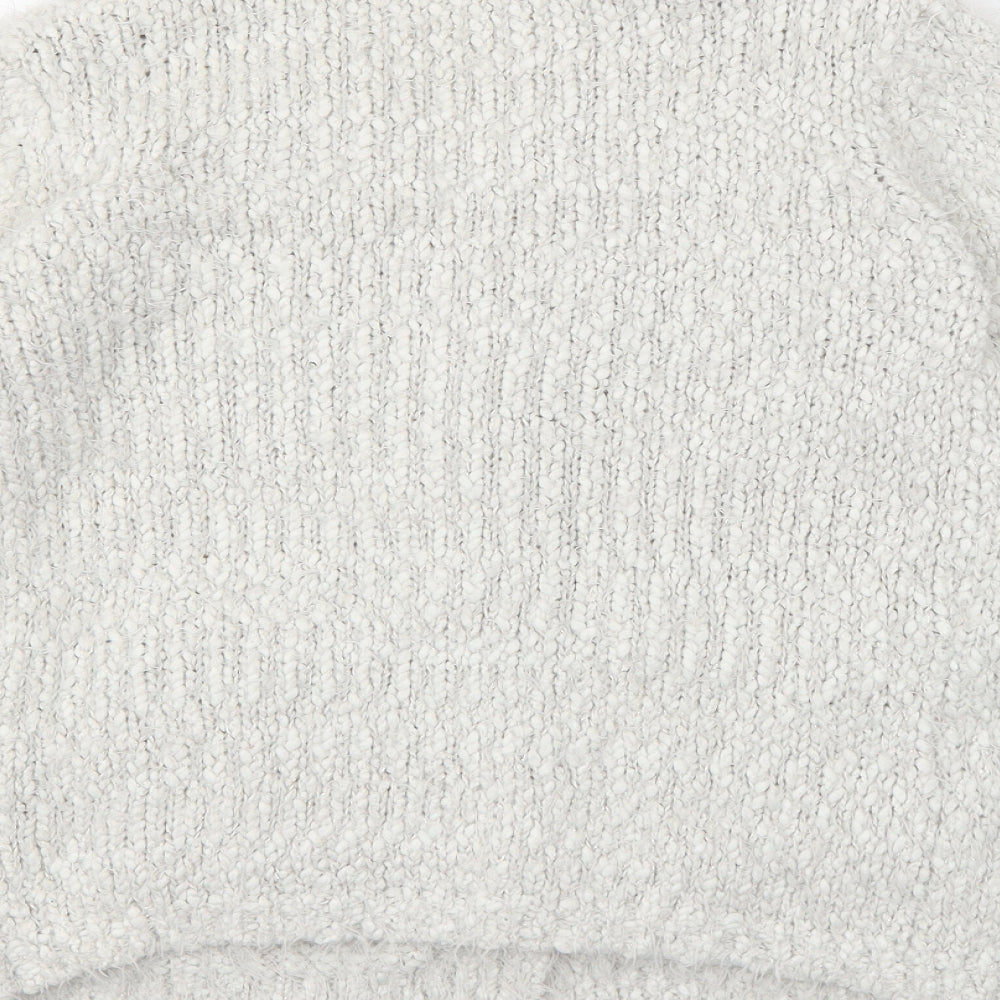 George Girls Ivory V-Neck  Polyester Cardigan Jumper Size 8-9 Years