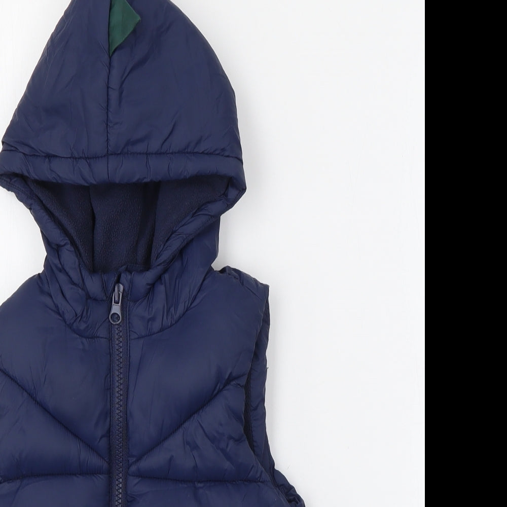 Matalan Boys Blue   Gilet Coat Size 2-3 Years  Zip