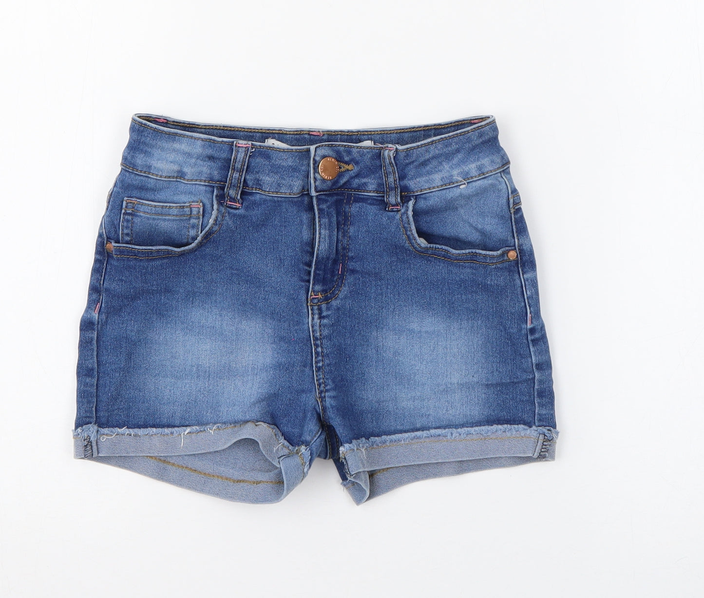 New Look Girls Blue  Cotton Mom Shorts Size 9-10 Years  Regular