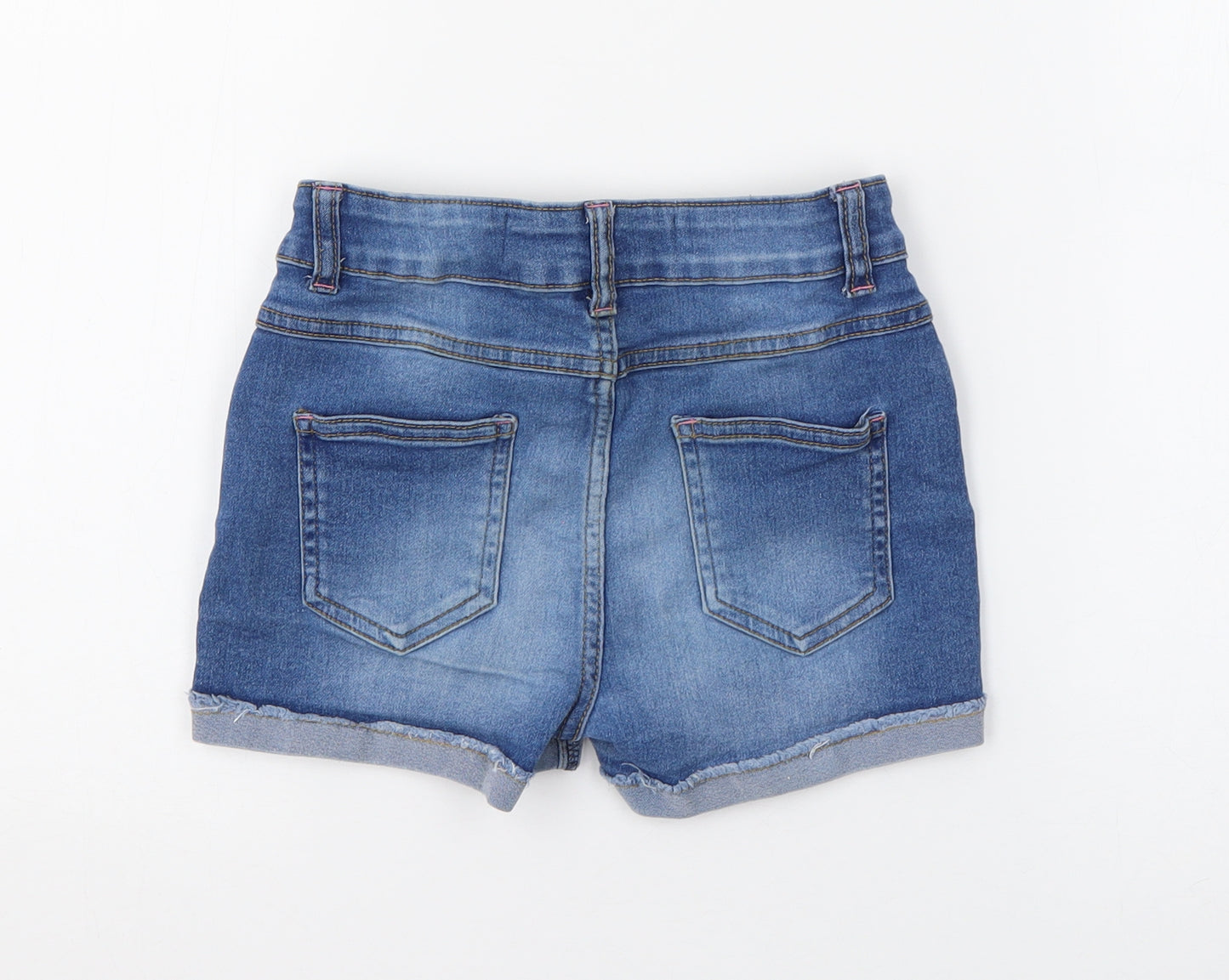New Look Girls Blue  Cotton Mom Shorts Size 9-10 Years  Regular