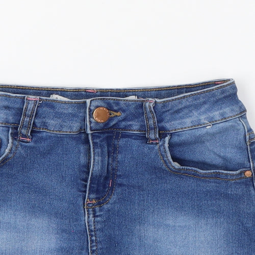New Look Girls Blue  Cotton Mom Shorts Size 9-10 Years  Regular