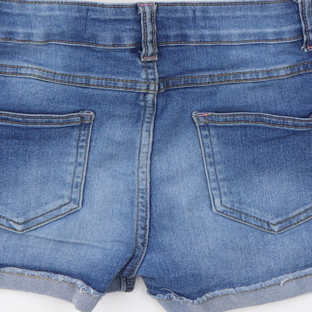 New Look Girls Blue  Cotton Mom Shorts Size 9-10 Years  Regular