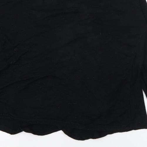 Amisu Womens Black V-Neck  Acrylic Cardigan Jumper Size XS