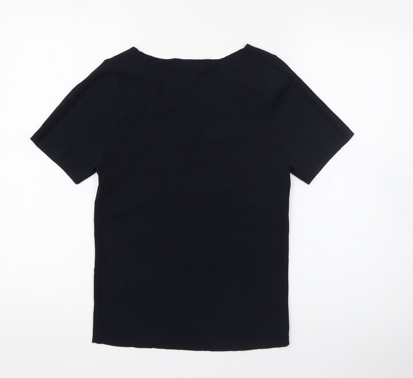 NEXT Womens Blue Square Neck  Viscose Pullover Jumper Size S