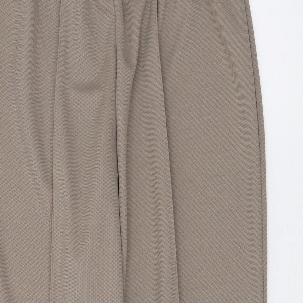 Damart Womens Beige  Polyester Trousers  Size 14 L23 in Regular