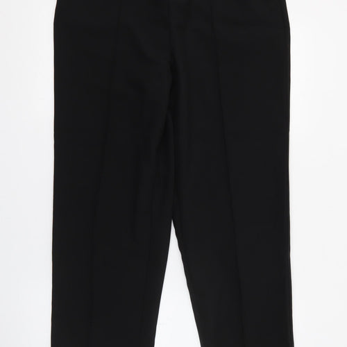 Isle Essentials Womens Black  Polyester Trousers  Size 16 L25 in Regular