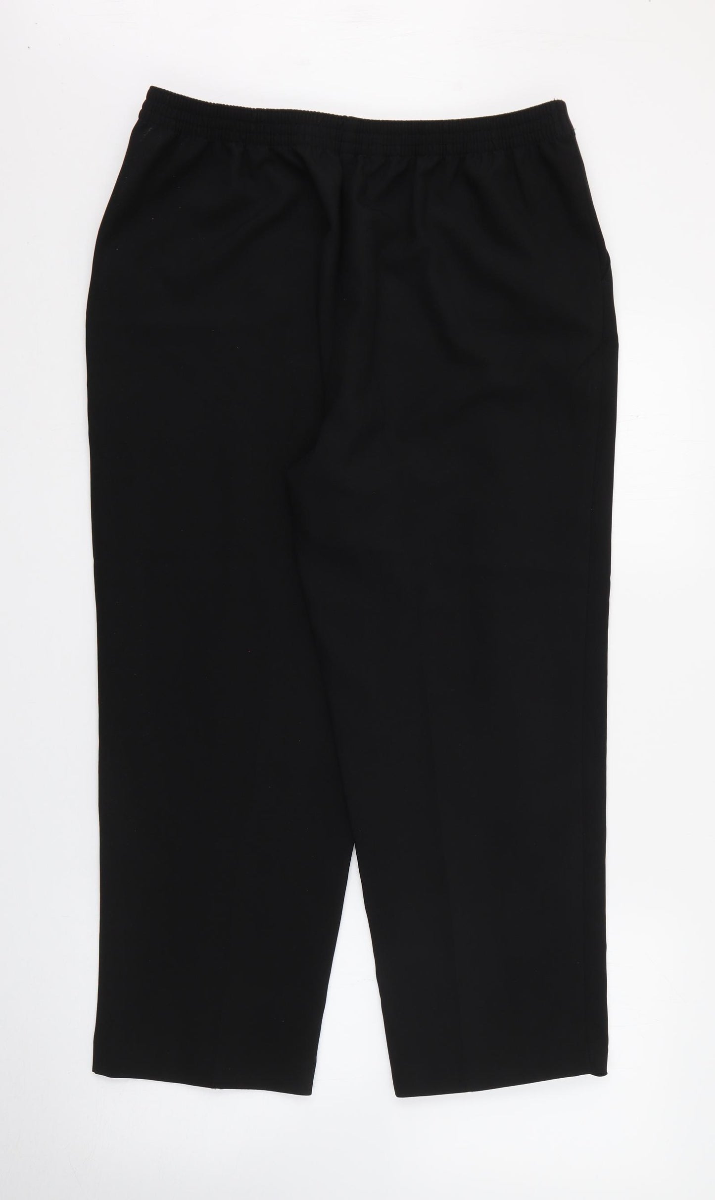 Isle Essentials Womens Black  Polyester Trousers  Size 16 L25 in Regular