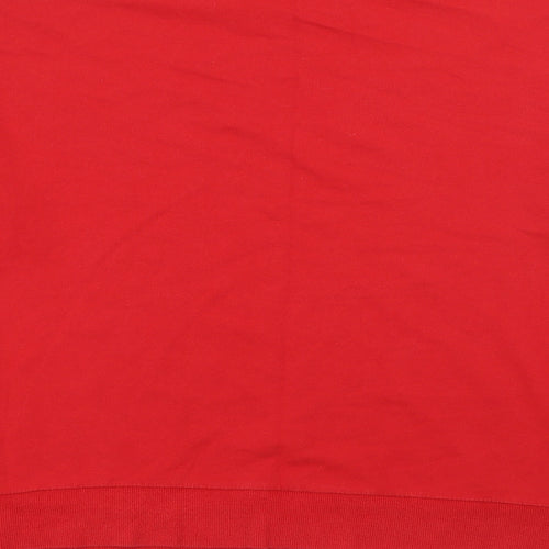 H&M Womens Red  Cotton Pullover Sweatshirt Size M