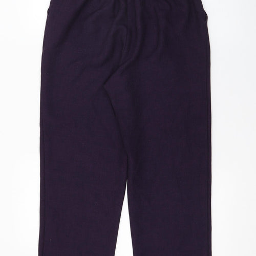 Marks and Spencer Womens Purple  Polyester Trousers  Size 10 L24 in Regular