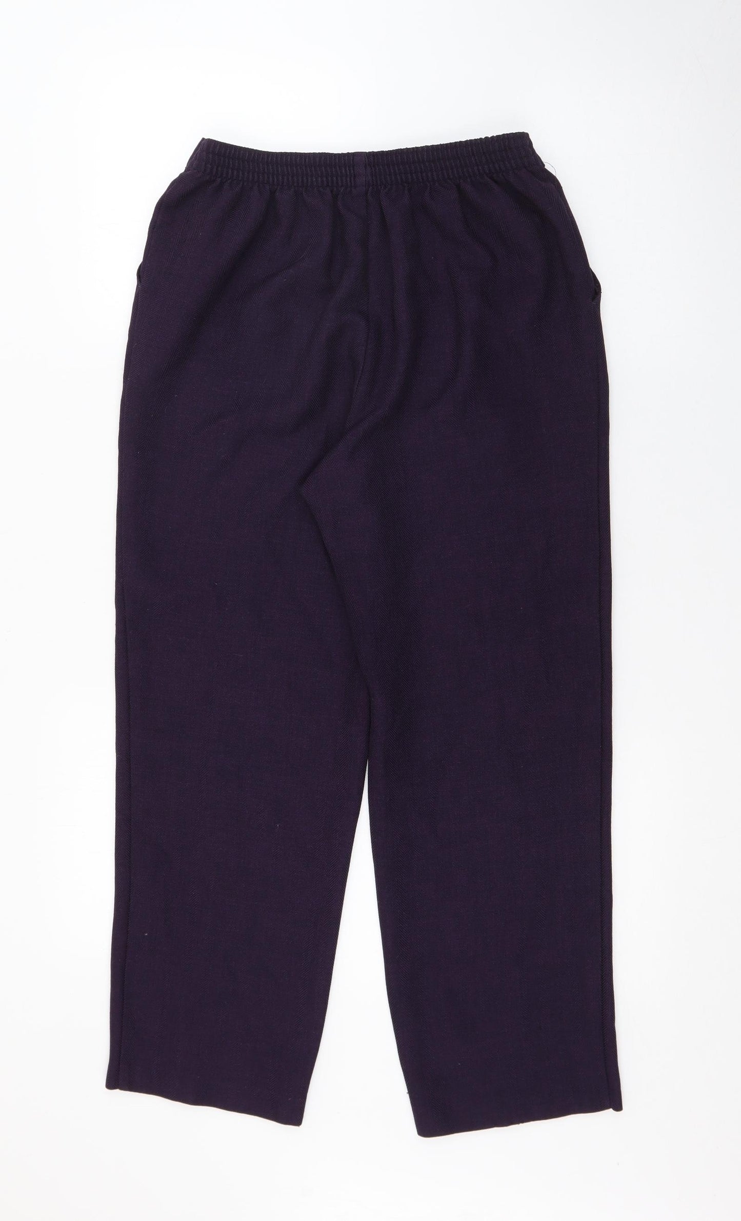 Marks and Spencer Womens Purple  Polyester Trousers  Size 10 L24 in Regular