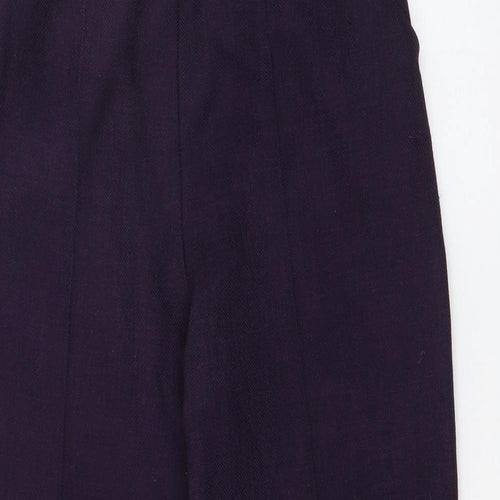 Marks and Spencer Womens Purple  Polyester Trousers  Size 10 L24 in Regular