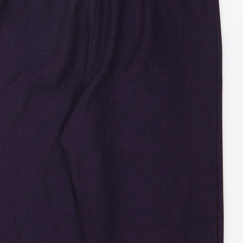 Marks and Spencer Womens Purple  Polyester Trousers  Size 10 L24 in Regular