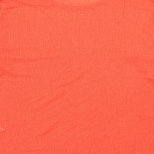 M&Co Womens Orange Boat Neck  Acrylic Pullover Jumper Size 16