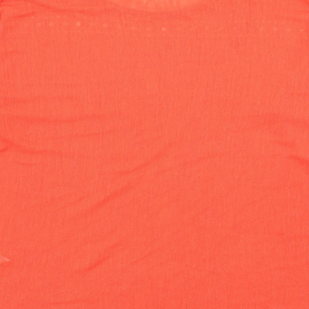 M&Co Womens Orange Boat Neck  Acrylic Pullover Jumper Size 16