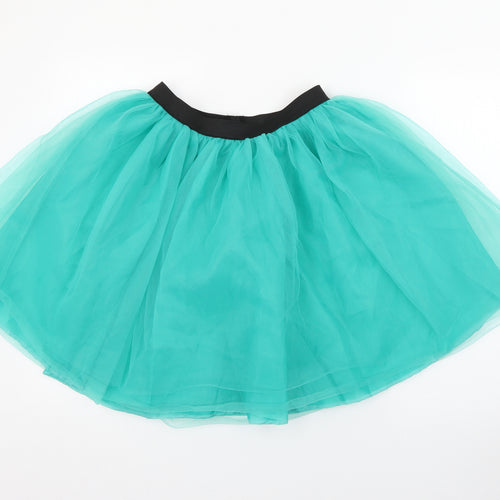 Preworn Womens Green  Polyester Tutu Skirt Size L