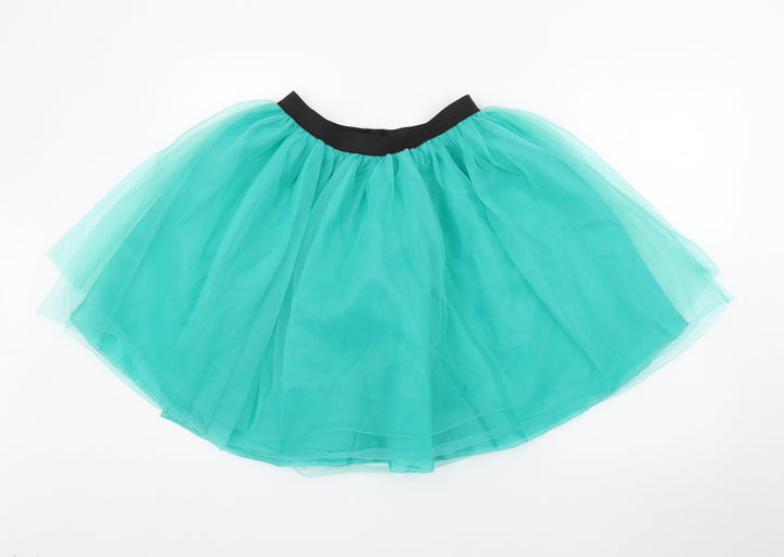 Preworn Womens Green  Polyester Tutu Skirt Size L