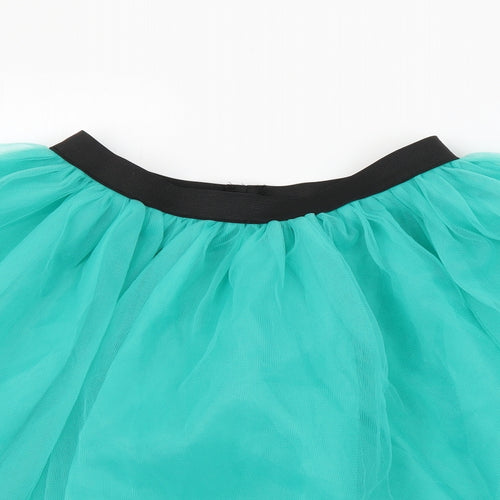 Preworn Womens Green  Polyester Tutu Skirt Size L