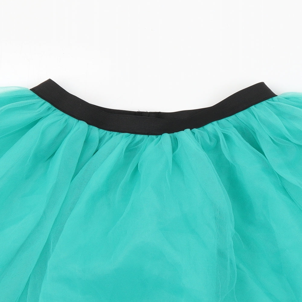 Preworn Womens Green  Polyester Tutu Skirt Size L