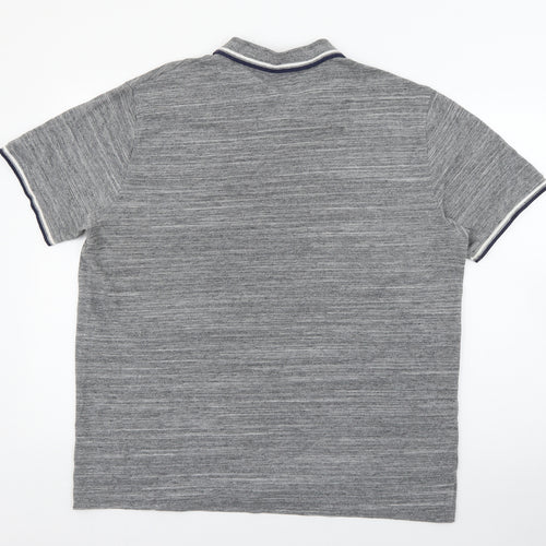 AWC85 Mens Grey  Polyester  Polo Size XL Collared Button