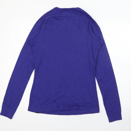 Mountain Warehouse Womens Blue Crew Neck  Wool Pullover Jumper Size 12
