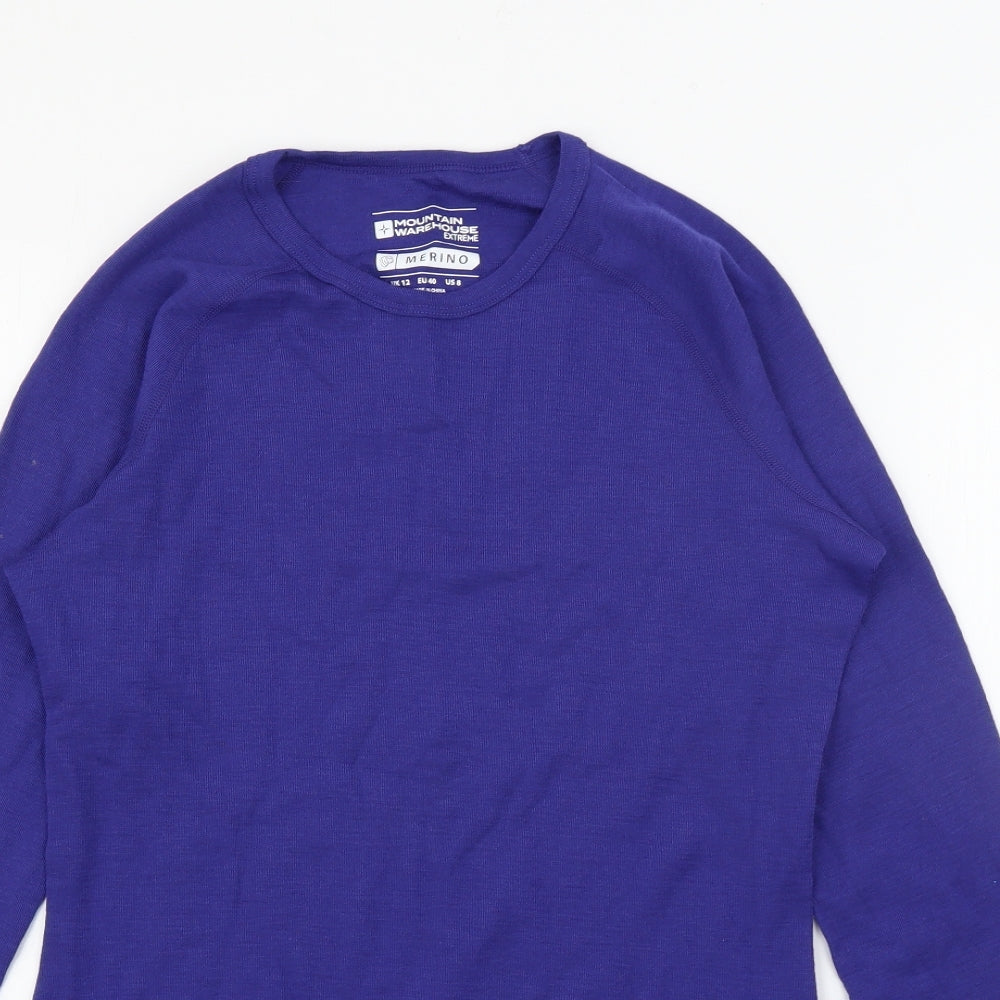 Mountain Warehouse Womens Blue Crew Neck  Wool Pullover Jumper Size 12